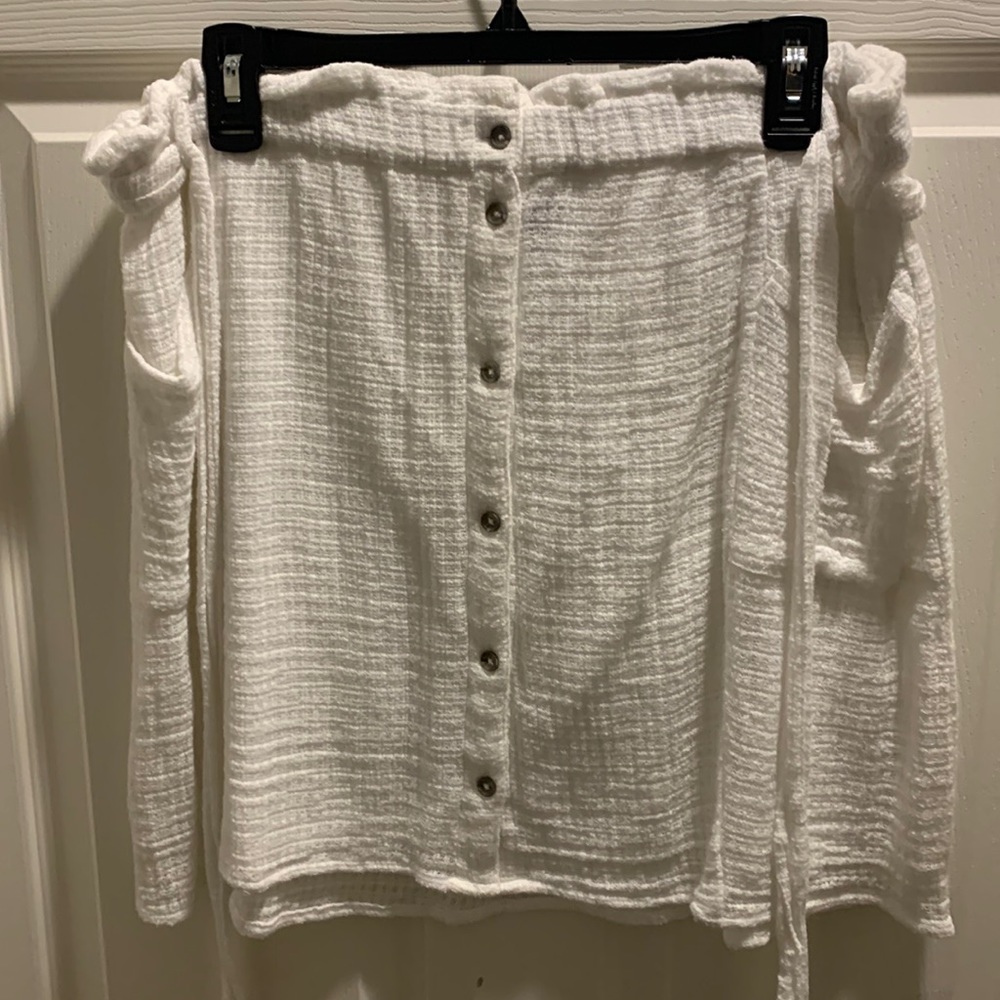 Aries women beach coverup skirt button down front side pockets SZ XL WT